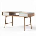 Wooden desk with white drawers 120 x 60 x 75cm suitable for home office