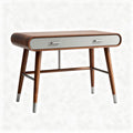 Wooden console table with metal legs and single drawer 50 x 30 x 40cm